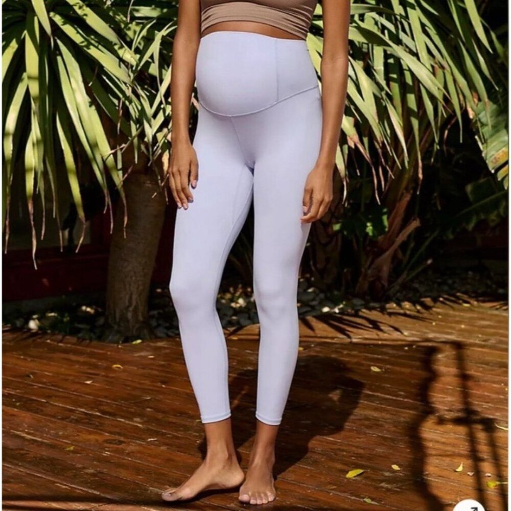 NWT $108 Free People Movement x Hatch Never Better Maternity Leggings XS Orchid - Picture 3 of 16
